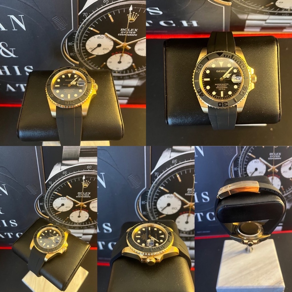 Seiko custom build gold yachtmaster mod automatic watch -NH35